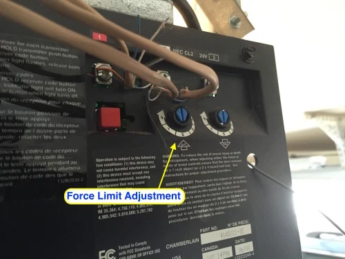 Garage Door Opener Force Adjustment