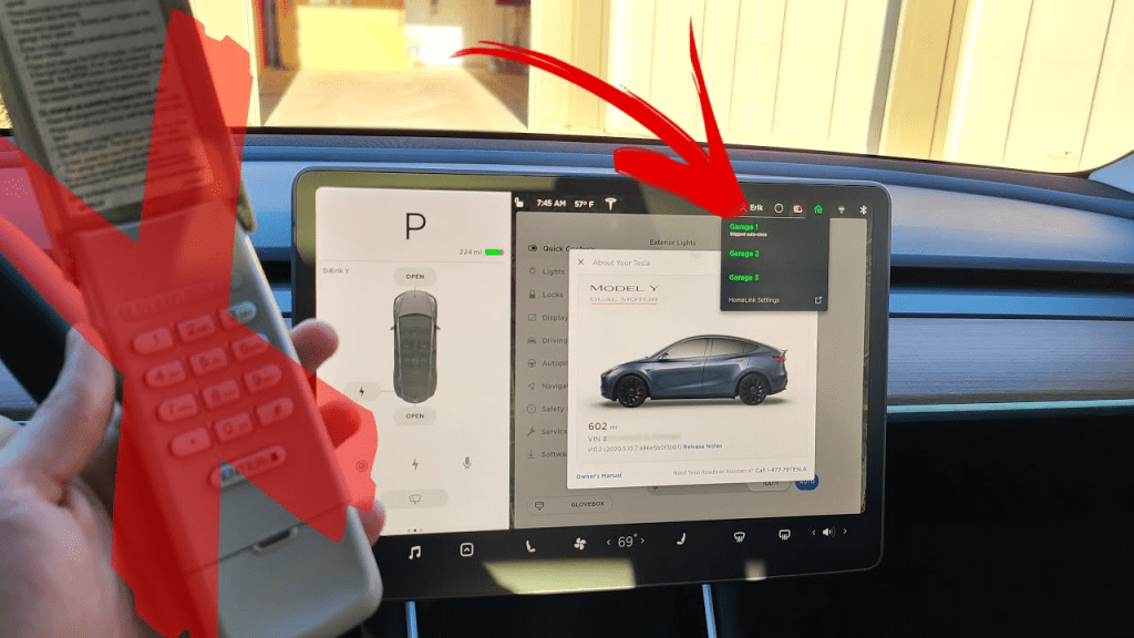 How To Add Garage Door Opener To Tesla Model Y