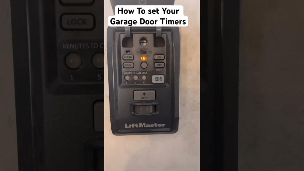 How To Adjust Light Timer On Liftmaster Garage Door Opener