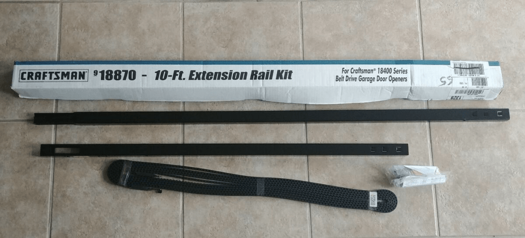 Craftsman Garage Door Opener 10-Ft Belt Rail Extension Kit