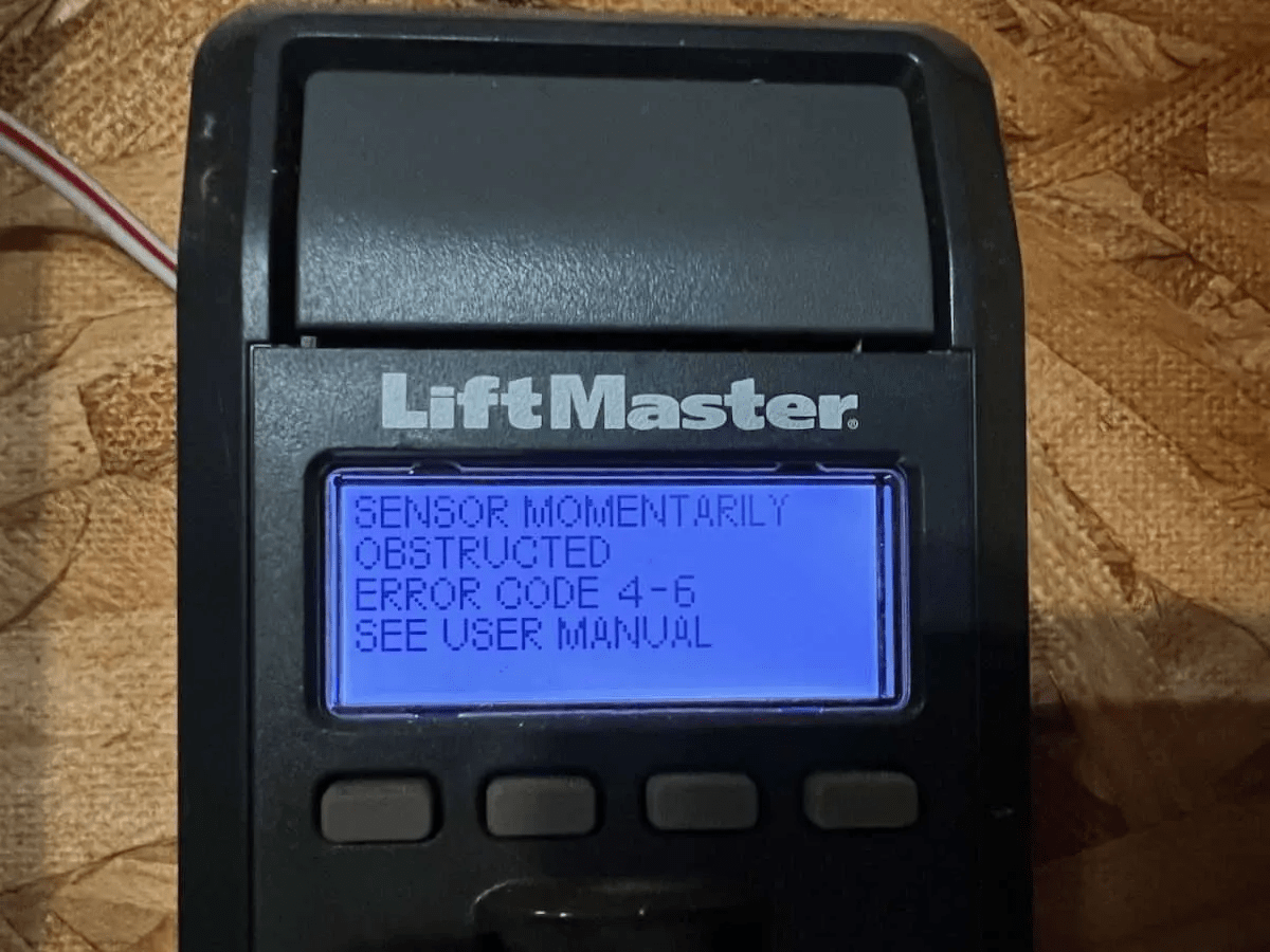Craftsman Garage Door Opener Motor Control Error Code 1-5