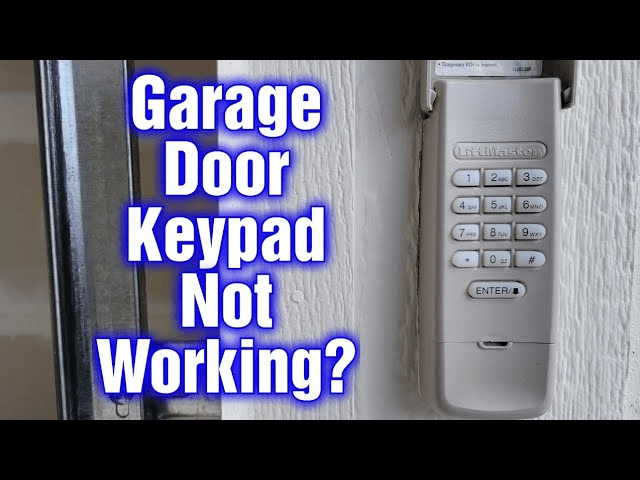 Craftsman Garage Door Opener Remote And Keypad Not Working