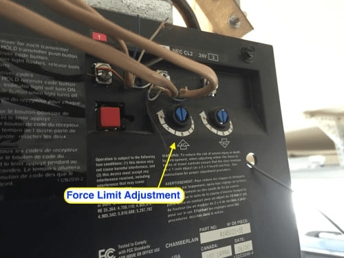 How To Adjust Force On Chamberlain Garage Door Opener