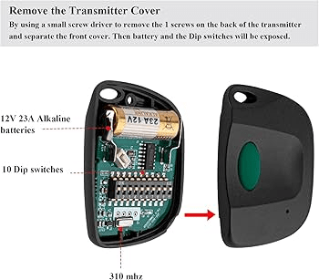 Universal Garage Door Opener Remote + 10 Dip Switch Setup Guide