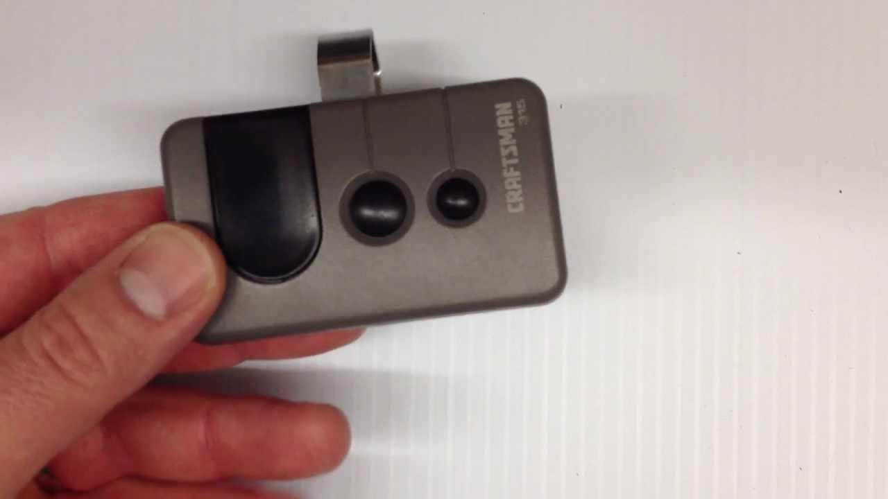How To Program A Sears Garage Door Opener Remote